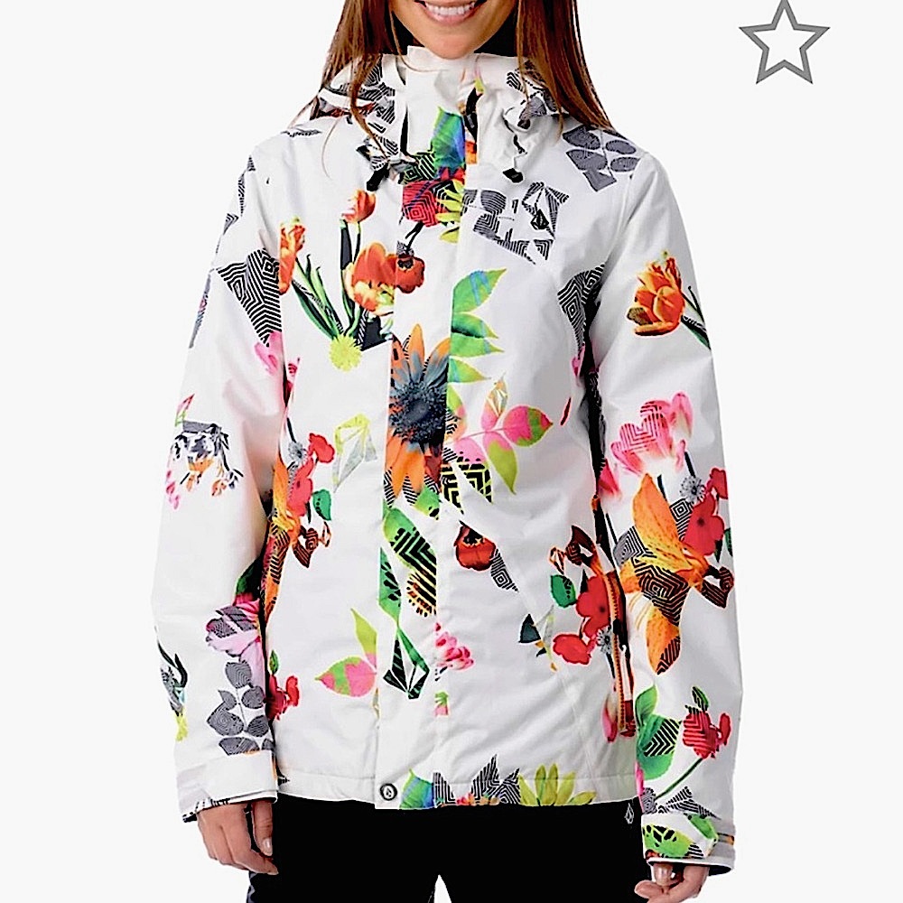RARE VOLCOM FLORAL CLOVE INSULATED B4BC SNOWBOARD WINTER JACKET🏂🎿⛷️